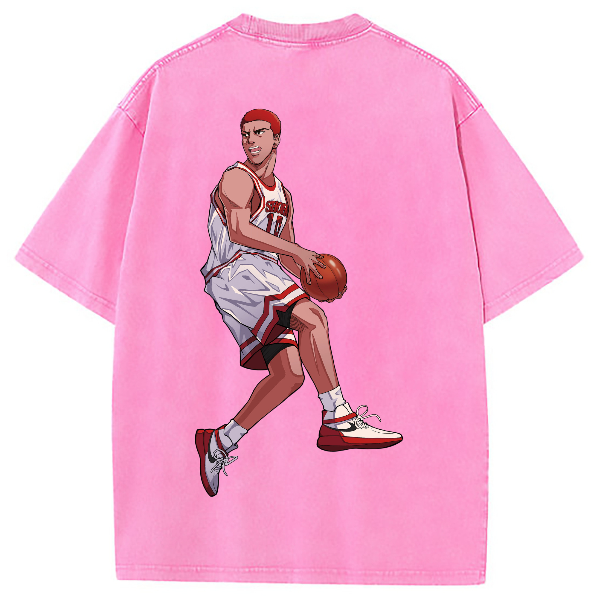 （画像用） SLAM DUNK／スラムダンク 綿100% ヴィンテージ風 半袖Tシャツ（背面プリント）